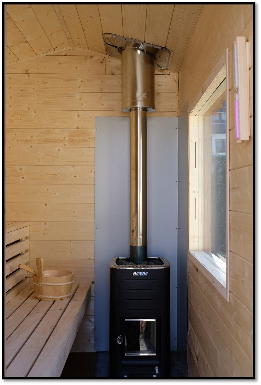 Harvia Schornsteinsysteme und Einzelteile für holzbefeuerten Harvia Saunaofen