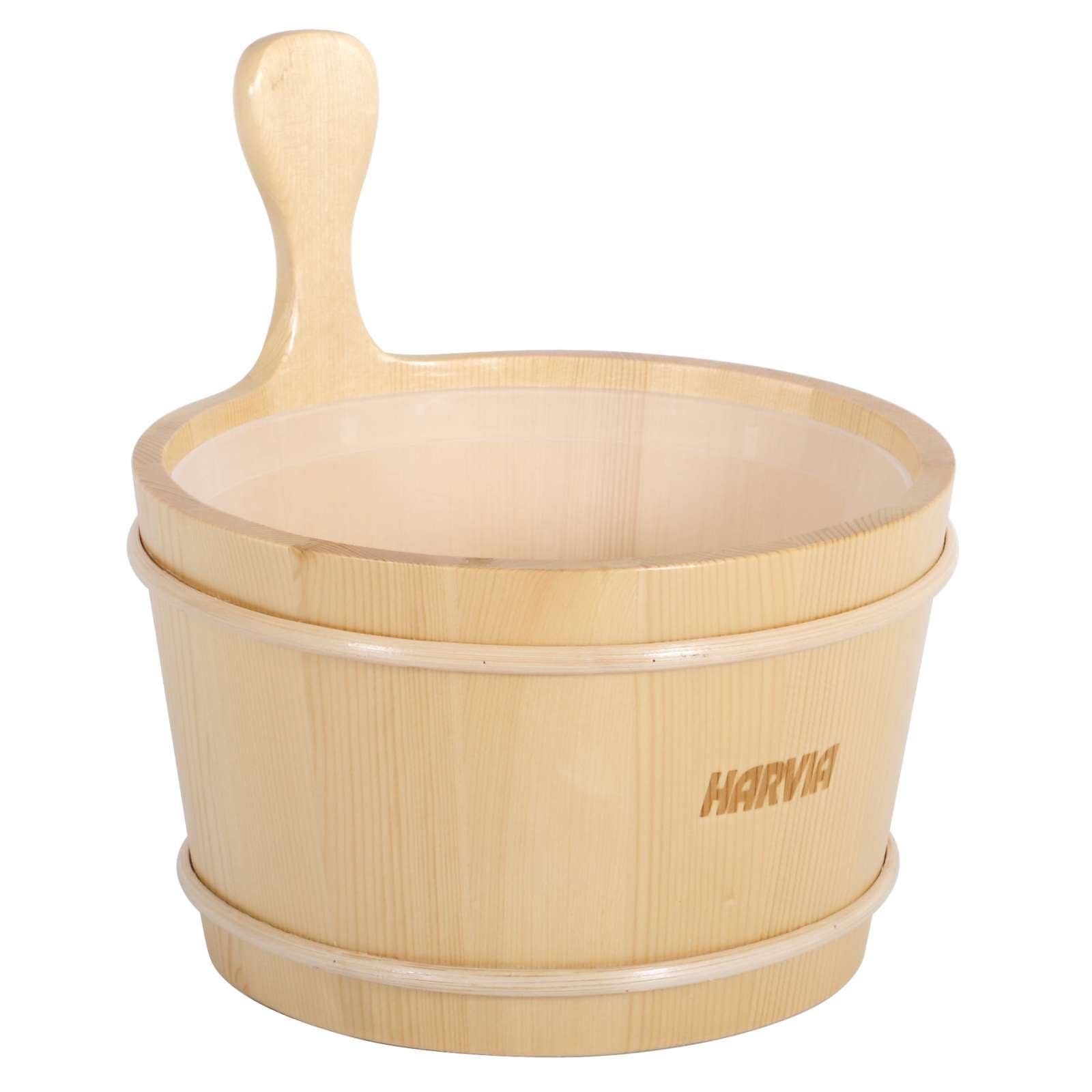 Harvia Saunazubehör Eimer 4 l / 7 l Holz mit Kunststoff-Innenbehälter | SAC10003 / SAC10107