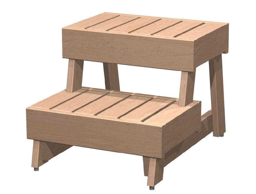 Harvia Bankteil Modular Hocker 2-stufig 700x600 | Roterle / wärmebehandelte Espe | L002LE / L002LHA