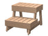 Harvia Bankteil Modular Hocker 2-stufig 700x600 | Roterle / wärmebehandelte Espe | L002LE / L002LHA