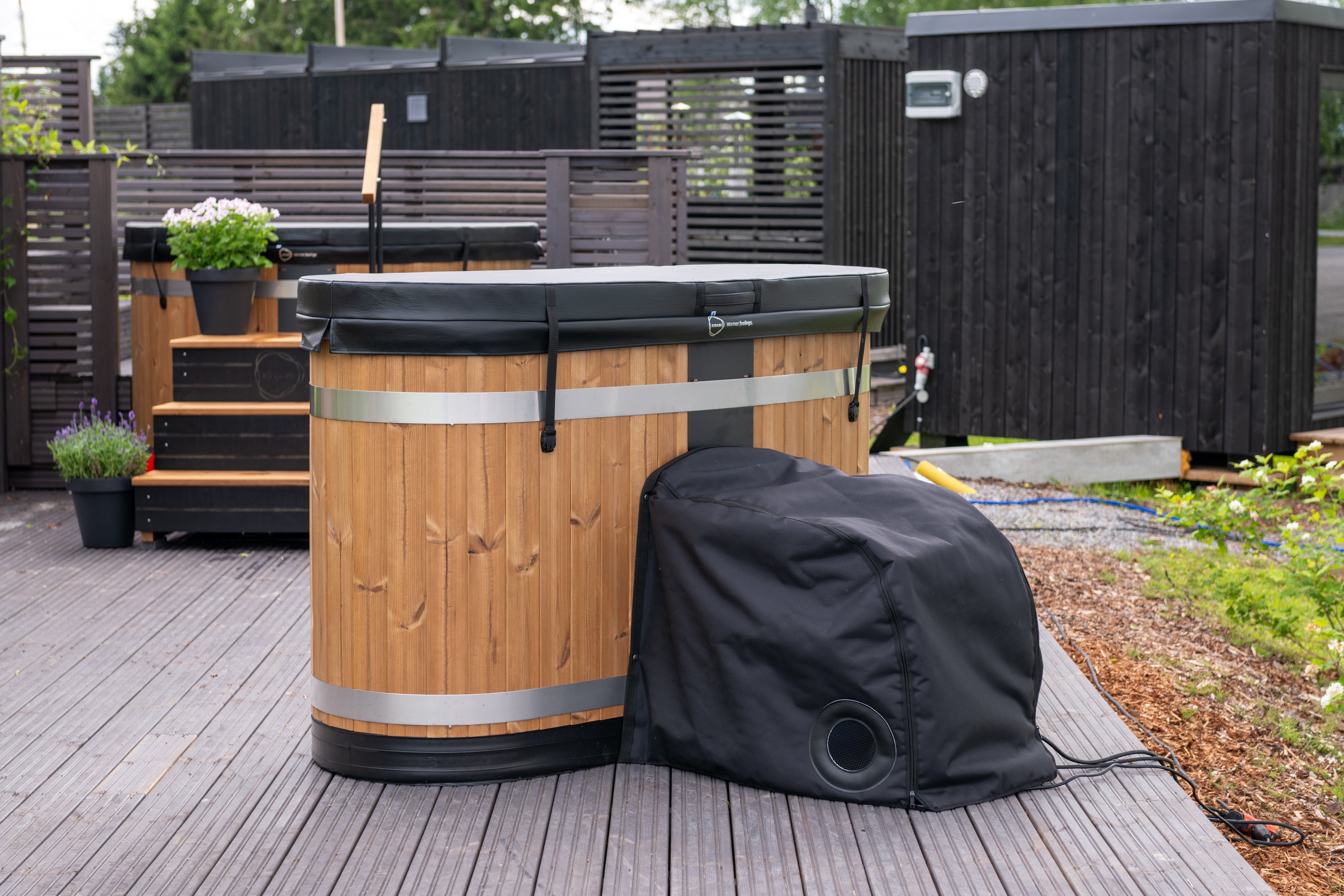 Kirami Premium Tiny S Dual | Combi Tub mit Kühl- und Heizfunktion | Wärmepumpe Plug n Play | 170 cm | für 2 Personen