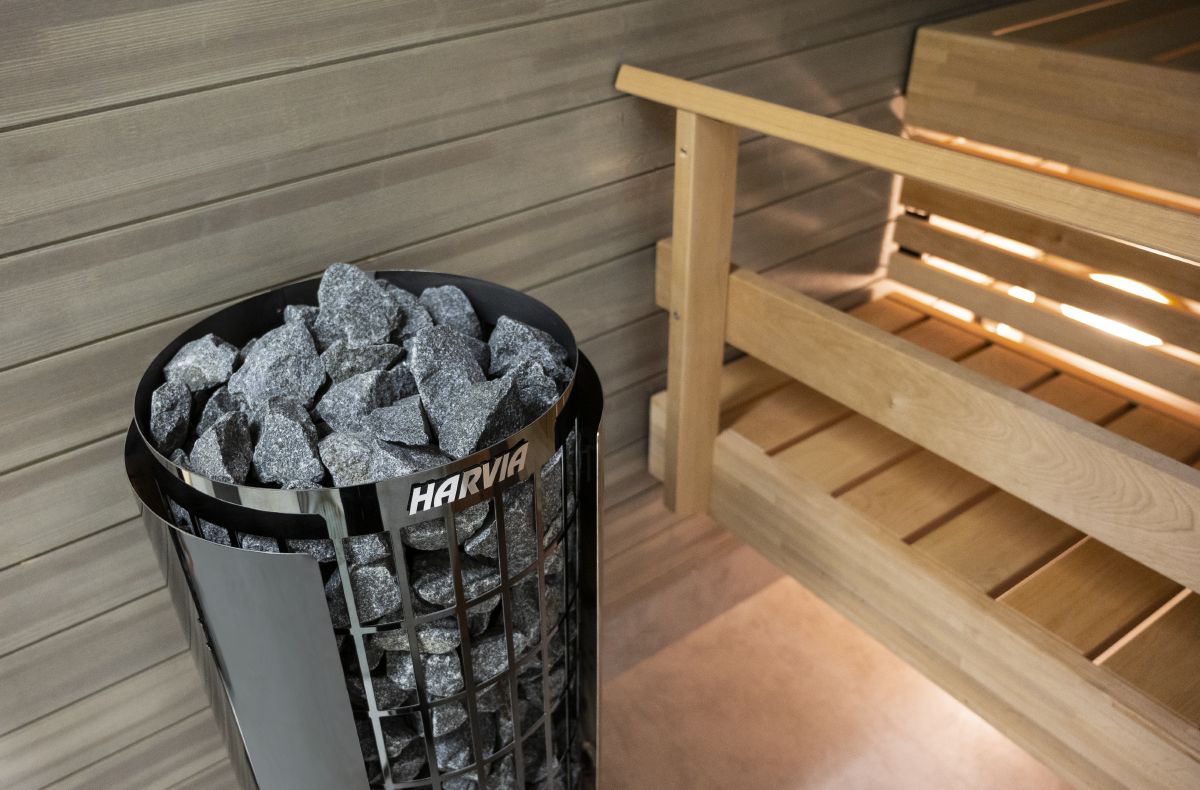 Harvia Cilindro | Sauna Elektroofen integrierte Steuerung | 6,6 kW / 7 kW / 9 kW | PC66 black / PC70 black / PC90 black