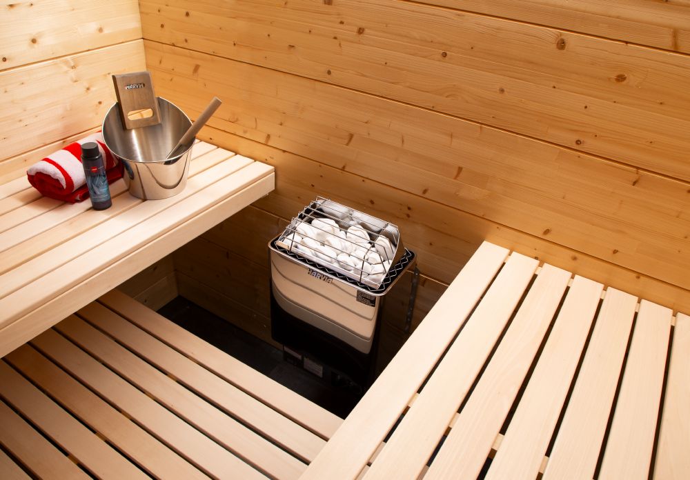 Harvia Olympus | Binnensauna sparrenhout kit | 212 x 204 x 206 cm (B/D/H) | 4020830