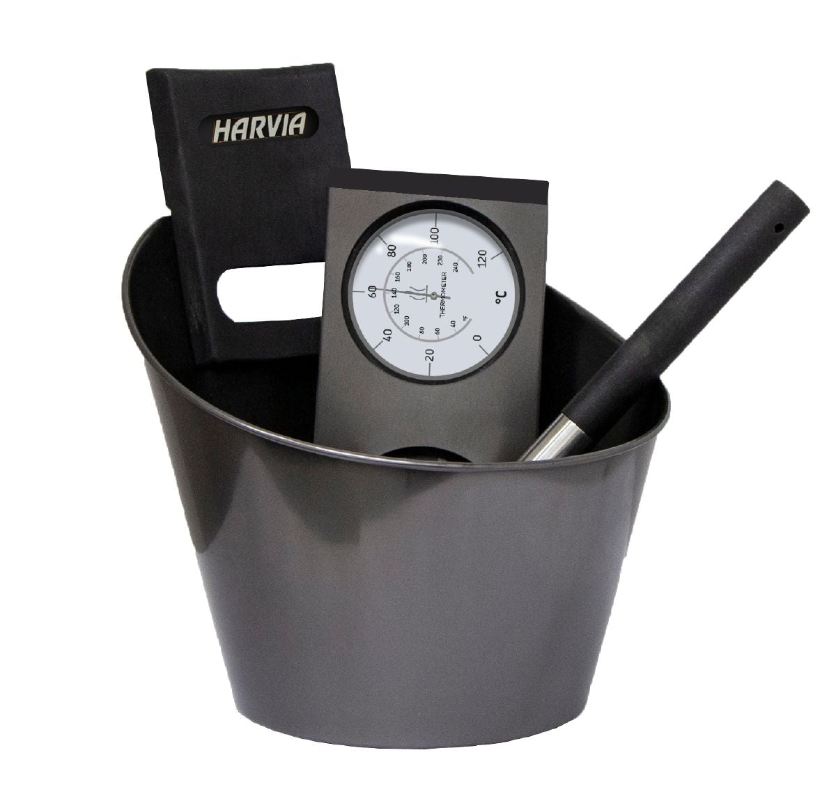 Harvia sauna accessoires saunaset staal zwart | SA007