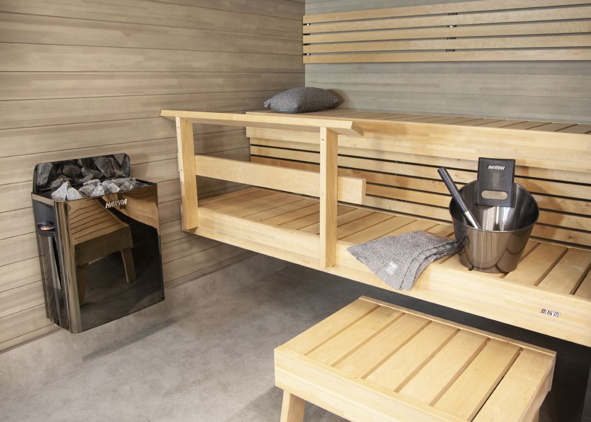 Harvia The Wall | Sauna Elektroofen integrierte Steuerung | 4.5 kW / 6 kW / 8 kW / 9 kW | SW45 / SW60  / SW80   / SW90