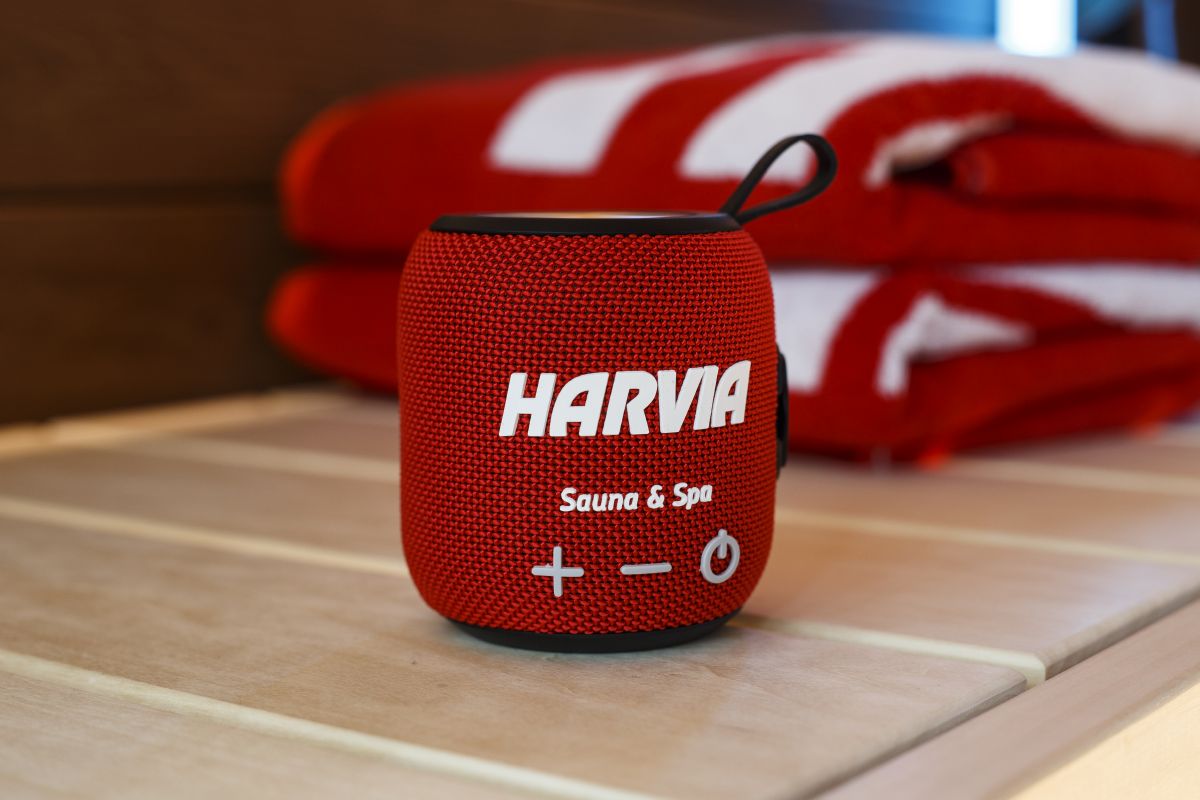 Harvia Wasserdichter Lautsprecher für die Sauna | rot / schwarz | SAC80500 / SAC80501