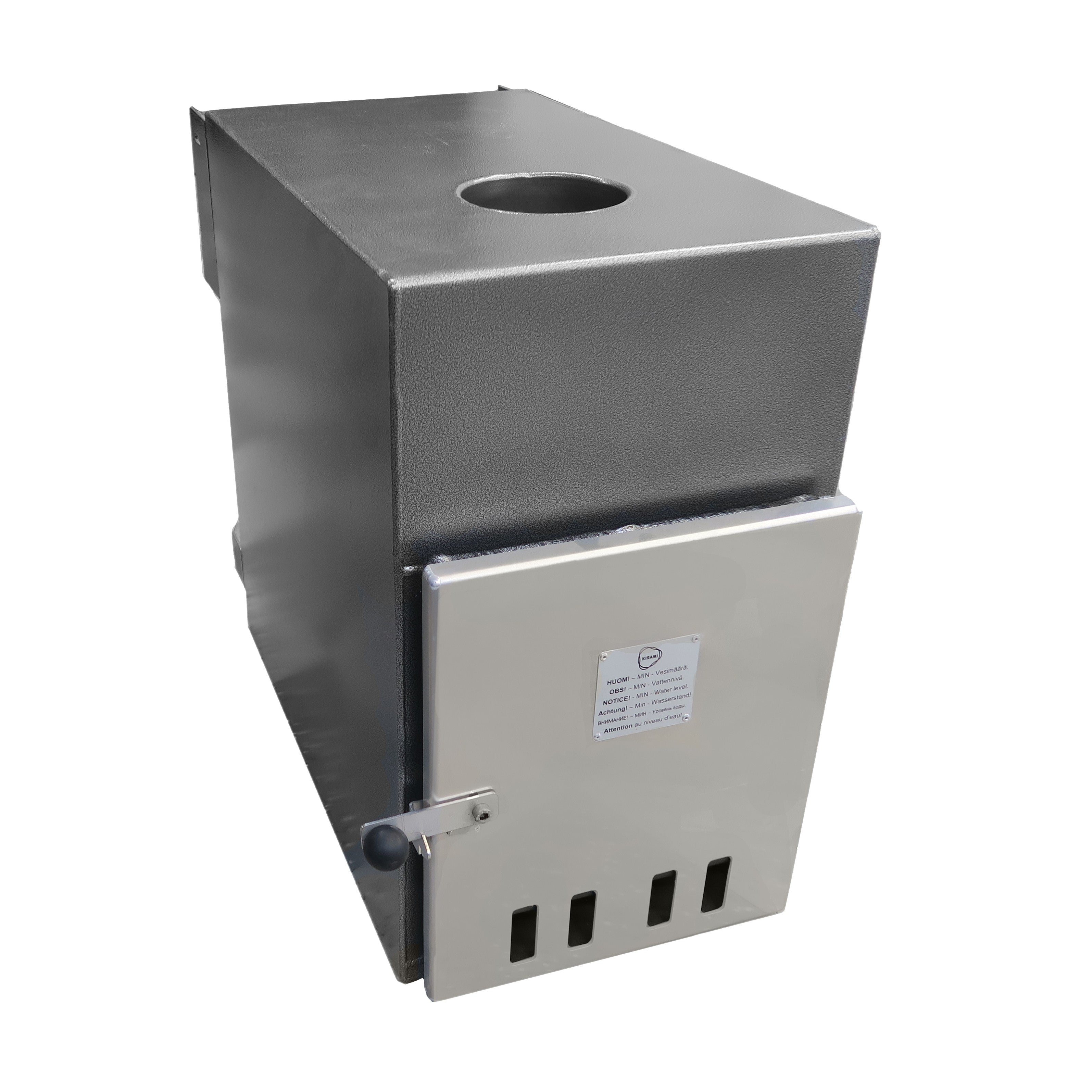 Kirami Cult Si | Marinealuminium | Holzofen Außen für Hot Tub | 22 kW für Schornsteinanschluss Ø120 mm