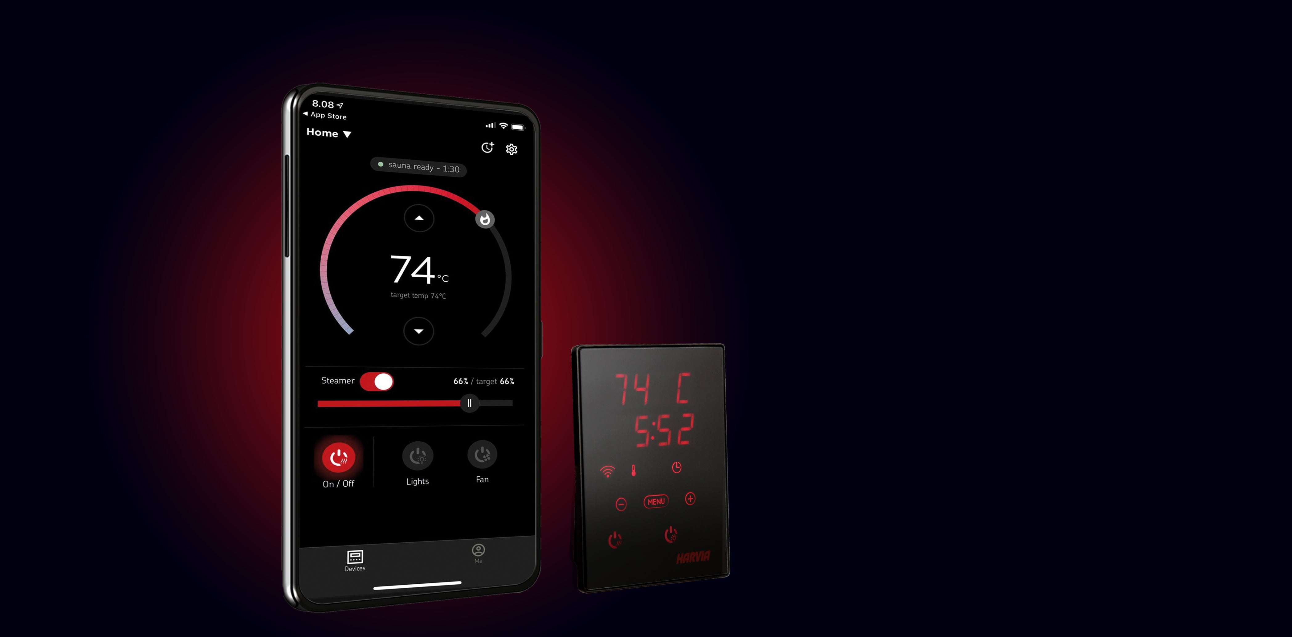 Harvia Xenio CX110 WIFI IPX5 | Wifi-Steuerung für Sauna Elektroöfen bis 11 kW | CX1104XWIP