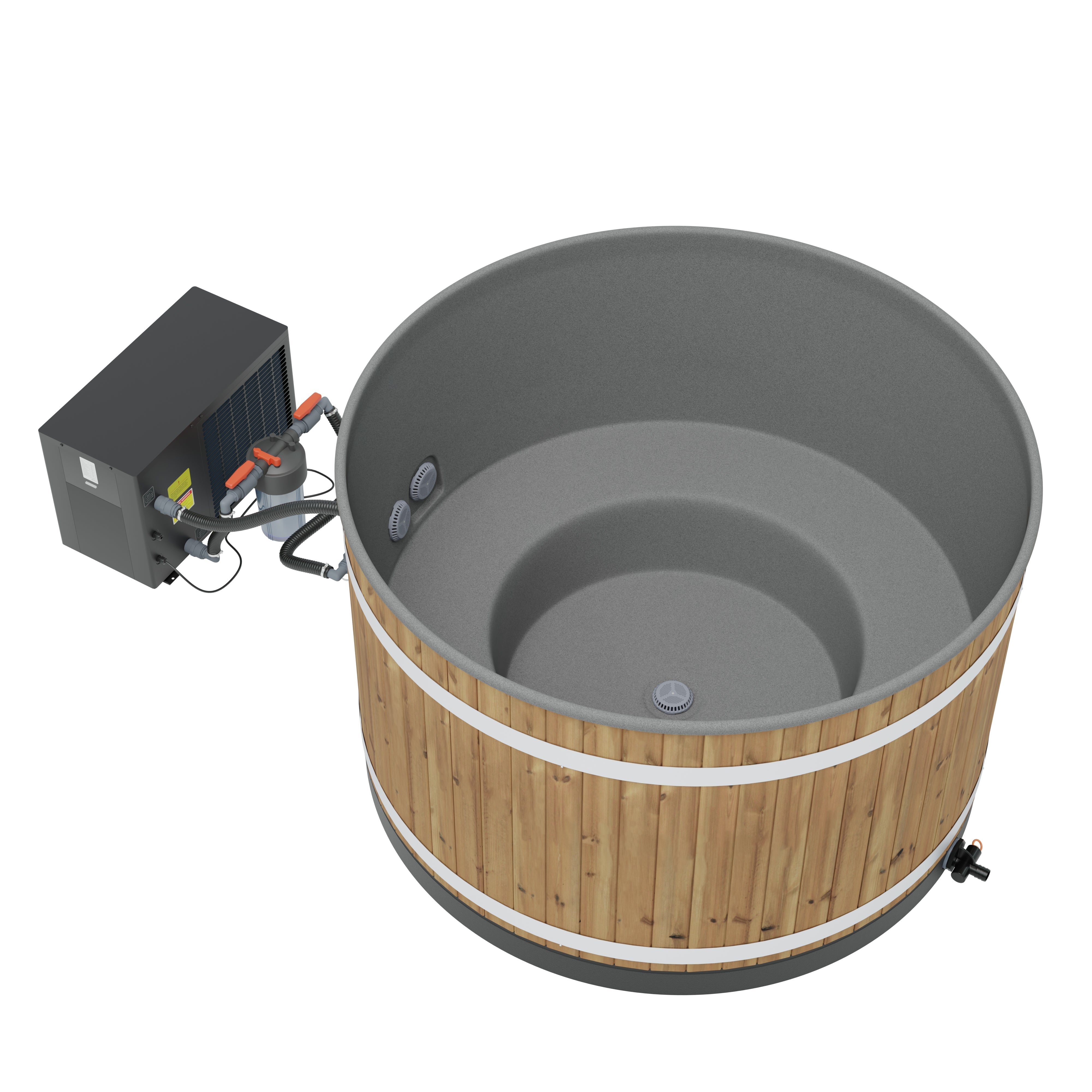 Kirami Breezy M Dual | Combi Tub mit Kühl- und Heizfunktion | Wärmepumpe Plug n Play | 170 cm | für 4-6 Personen