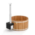 Kirami Premium Woody L | Badefassset mit Holzofen | 200 cm / 35 kW