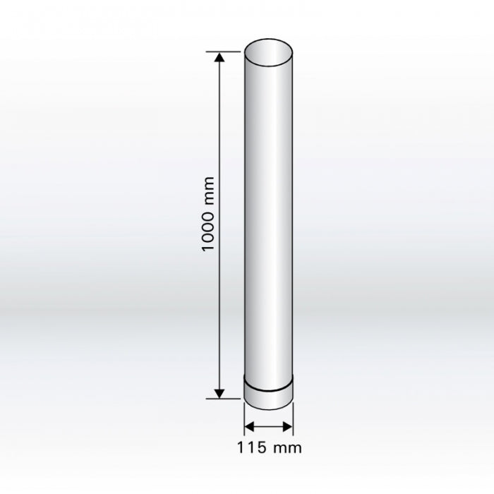 Harvia WZ115100 | Edelstahlrohr einwandig nicht isoliert 1000 mm | WZ115100
