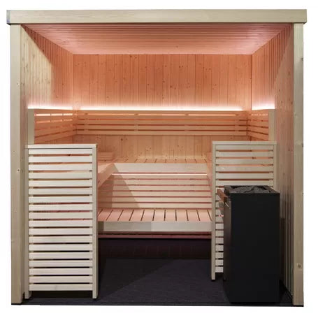 Harvia Variant View L | Innensauna Fichtenholz Bausatz | 206 x 203 x 202 cm (B/T/H) | S2020SV