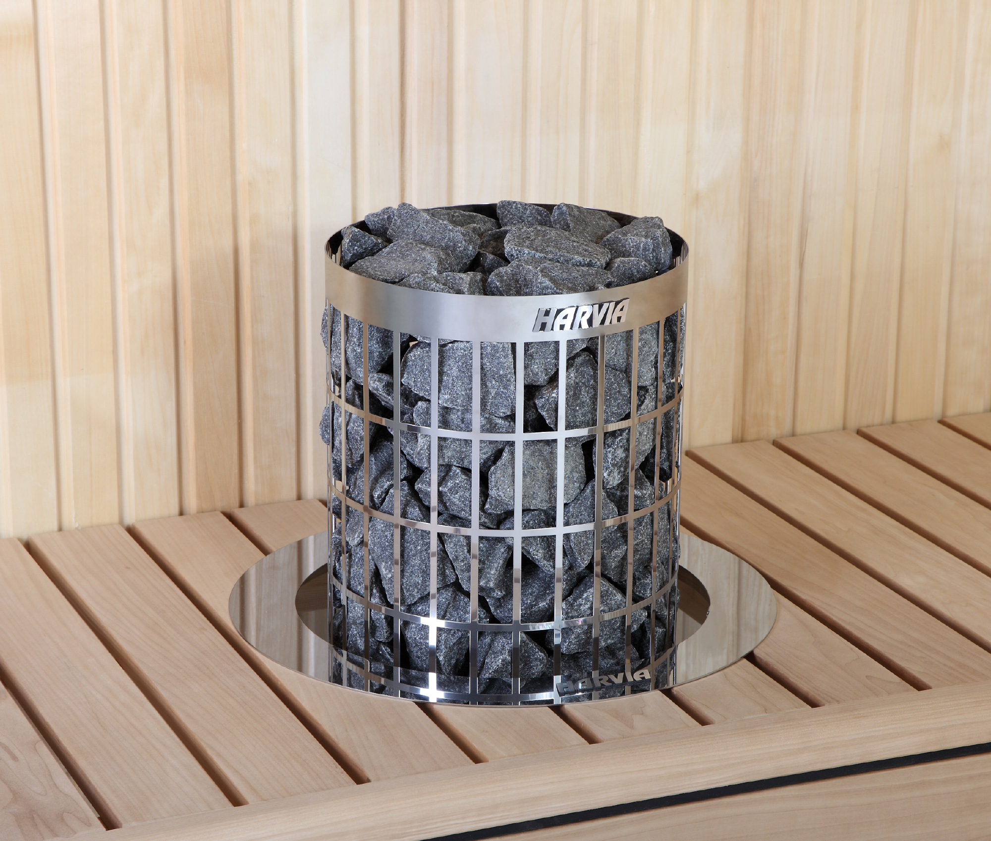 Harvia Cilindro | Sauna Elektroofen integrierte Steuerung | 6,6 kw / 7 kW / 9 kW | PC66 / PC70 / PC90