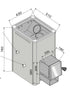 Harvia 20 Pro SL | Saunakachel hout complete set voldoet aan BimSchV niveau 2 inclusief schoorsteenset &amp; 40 kg saunastenen | 14,3 kW