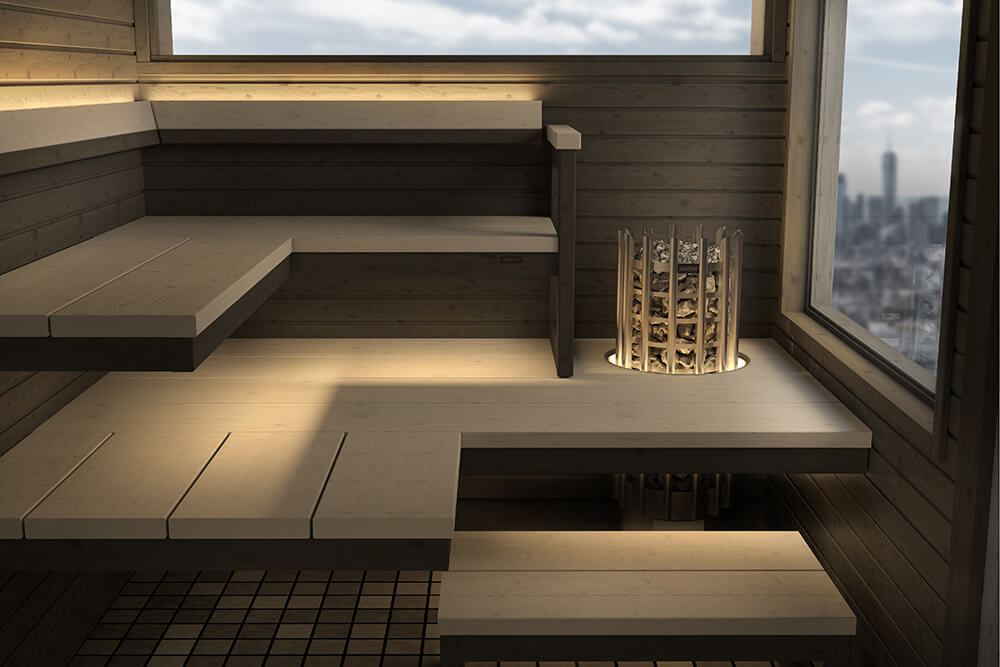 Harvia Glow Corner E | Sauna Elektroofen benötigt externe Steuerung | 6.8 kW / 9 kW | TRC70E / TRC90E